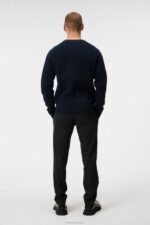 Oliver Structure Sweater Navy Men J.Lindeberg Clothing 66XF1004 - Image 2