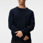 Oliver Structure Sweater Navy Men J.Lindeberg Clothing 66XF1004