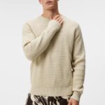 Oliver Structure Sweater Oyster Gray Men J.Lindeberg Clothing 66XF1005