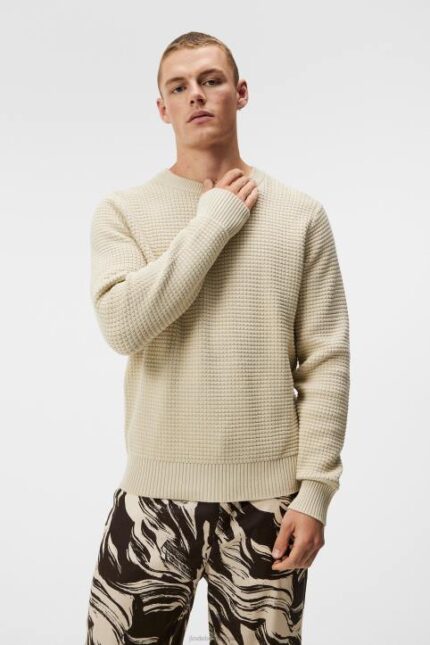 Oliver Structure Sweater Oyster Gray Men J.Lindeberg Clothing 66XF1005