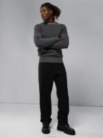 Oliver Structure Sweater Volcanic Ash Men J.Lindeberg Clothing 66XF2309 - Image 2