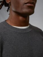 Oliver Structure Sweater Volcanic Ash Men J.Lindeberg Clothing 66XF2309 - Image 3