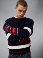 Orion Color Block Sweater Navy Men J.Lindeberg Clothing 66XF2301 - Image 4