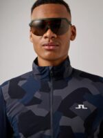 Packlight Print Golf Jacket Navy Camo Men J.Lindeberg Clothing 66XF2497 - Image 3
