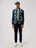 Packlight Print Golf Jacket Treeline Green Camo Men J.Lindeberg Clothing 66XF2498 - Image 2