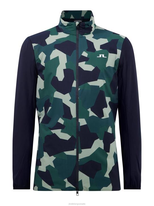 Packlight Print Golf Jacket Treeline Green Camo Men J.Lindeberg Clothing 66XF2498 - Image 4