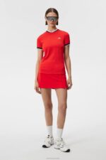 Patricia Top Fiery Red Women J.Lindeberg Clothing 66XF1508 - Image 3