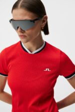 Patricia Top Fiery Red Women J.Lindeberg Clothing 66XF1508 - Image 4