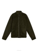 Patrik Pile Fleece Jacket Forest Green Men J.Lindeberg Clothing 66XF2270 - Image 3