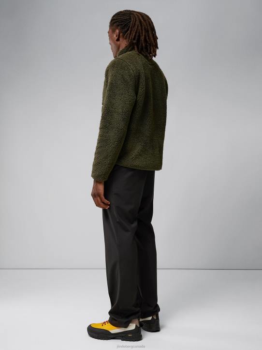 Patrik Pile Fleece Jacket Forest Green Men J.Lindeberg Clothing 66XF2270 - Image 1