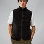 Patrik Pile Fleece Vest Black Men J.Lindeberg Clothing 66XF2271