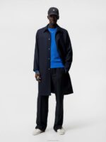 Paxton Raglan Wool Coat Navy Men J.Lindeberg Clothing 66XF930 - Image 3