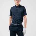 Peat Relaxed Fit Polo Navy Men J.Lindeberg Clothing 66XF2069