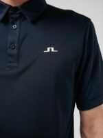 Peat Relaxed Fit Polo Navy Men J.Lindeberg Clothing 66XF2069 - Image 4