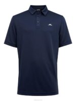 Peat Relaxed Fit Polo Navy Men J.Lindeberg Clothing 66XF2069 - Image 5
