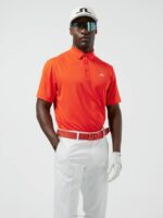 Peat Relaxed Fit Polo Tangerine Tango Men J.Lindeberg Clothing 66XF2070