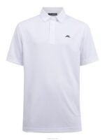 Peat Relaxed Fit Polo White Men J.Lindeberg Clothing 66XF2072