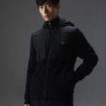Perry Hybrid Hood Jacket Black Men J.Lindeberg Clothing 66XF2276