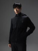 Perry Hybrid Hood Jacket Black Men J.Lindeberg Clothing 66XF2276