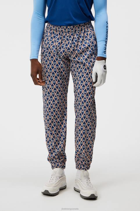 Petrus Print Pant Estate Blue Diamond Men J.Lindeberg Clothing 66XF390 - Image 1