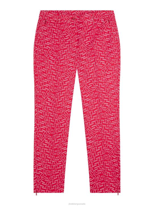 Pia Print Pant Azalea Bridge Swirl Women J.Lindeberg Clothing 66XF1755 - Image 1