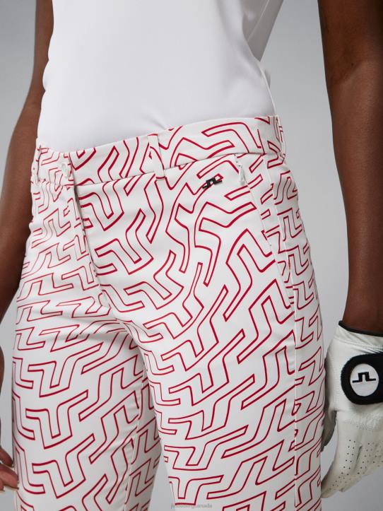 Pia Print Pant Bridge Swirl White Women J.Lindeberg Clothing 66XF2774 - Image 3