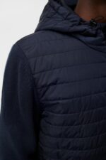 Pierre Knitted Hybrid Jacket Navy Men J.Lindeberg Clothing 66XF996 - Image 4
