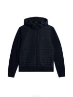 Pierre Knitted Hybrid Jacket Navy Men J.Lindeberg Clothing 66XF996 - Image 6