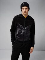 Pile Hybrid Jacket Black Men J.Lindeberg Clothing 66XF2425