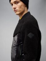 Pile Hybrid Jacket Black Men J.Lindeberg Clothing 66XF2425 - Image 4