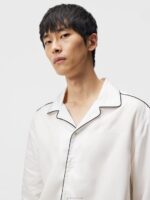 Piper Relaxed Shirt Cloud White Men J.Lindeberg Clothing 66XF1181 - Image 3