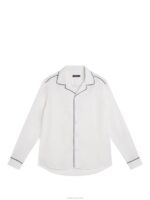 Piper Relaxed Shirt Cloud White Men J.Lindeberg Clothing 66XF1181 - Image 4