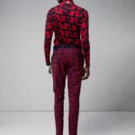 Princeton Pant Bridge Swirl Red Men J.Lindeberg Clothing 66XF2172