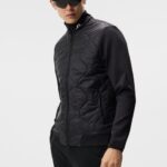 Quilt Hybrid Jacket Black Men J.Lindeberg Clothing 66XF692