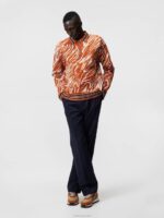 Rami Jacquard Polo Bombay Brown Men J.Lindeberg Clothing 66XF957 - Image 2