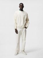 Ramon Crew Neck Sweatshirt Turtledove Men J.Lindeberg Clothing 66XF1068 - Image 3
