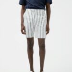 Randy Pinstripe Bermuda Shorts White Men J.Lindeberg Clothing 66XF2559