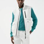 Raufa Crinkle Vest White Men J.Lindeberg Clothing 66XF2452