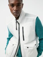 Raufa Crinkle Vest White Men J.Lindeberg Clothing 66XF2452 - Image 4