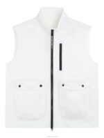 Raufa Crinkle Vest White Men J.Lindeberg Clothing 66XF2452 - Image 5