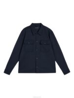 Reid Twill Overshirt Navy Men J.Lindeberg Clothing 66XF1201 - Image 5