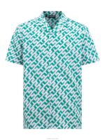 Resort Golf Shirt Green 3D Bridge Monogram Men J.Lindeberg Clothing 66XF2081 - Image 4