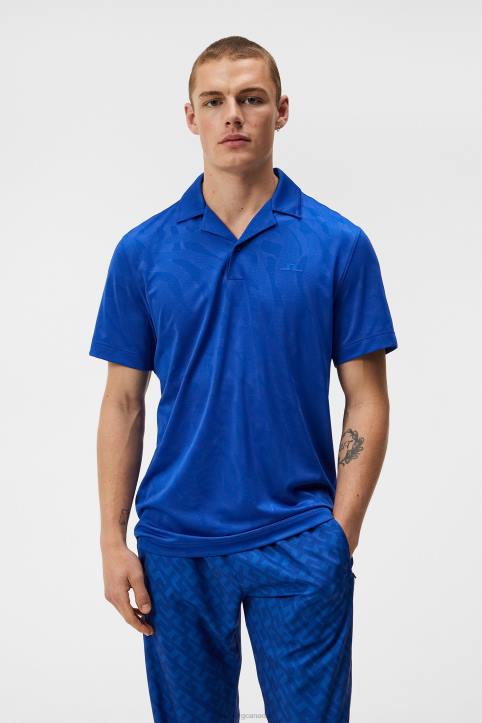 Resort Relaxed Polo Surf the Web Men J.Lindeberg Clothing 66XF153 - Image 1