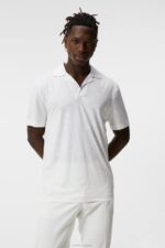 Resort Relaxed Polo White Men J.Lindeberg Clothing 66XF152