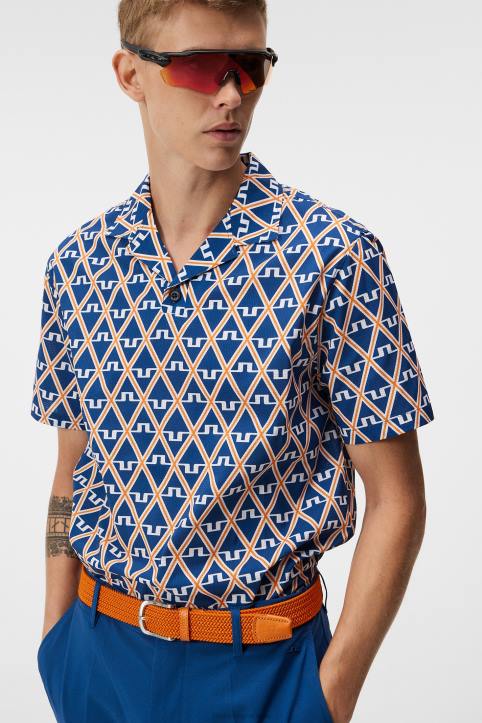 Resort Shirt Estate Blue Diamond Men J.Lindeberg Clothing 66XF31 - Image 3