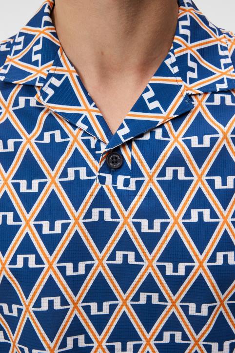 Resort Shirt Estate Blue Diamond Men J.Lindeberg Clothing 66XF31 - Image 4