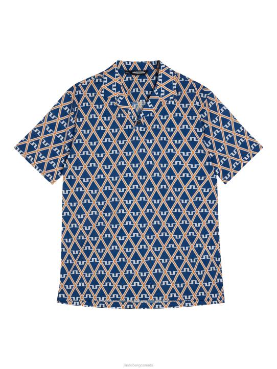 Resort Shirt Estate Blue Diamond Men J.Lindeberg Clothing 66XF31 - Image 5