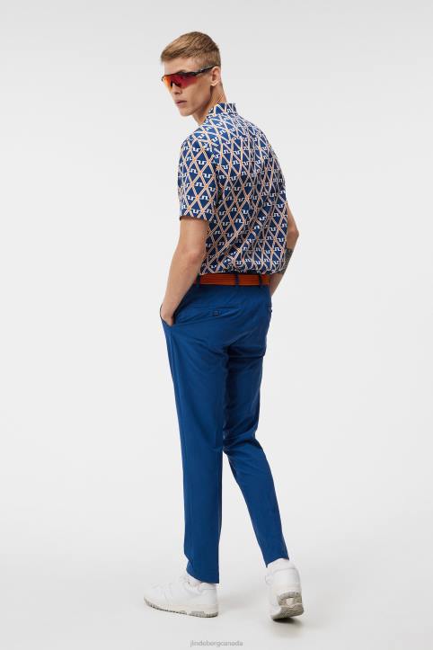 Resort Shirt Estate Blue Diamond Men J.Lindeberg Clothing 66XF31 - Image 1