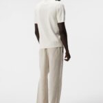 Rey Solid Polo Cloud White Men J.Lindeberg Clothing 66XF1026