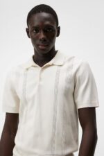 Rey Solid Polo Cloud White Men J.Lindeberg Clothing 66XF1026 - Image 3